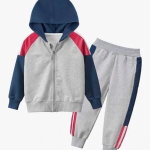 Big Kids 2-Piece Athletic Sweatsuit Tracksuit Size 10